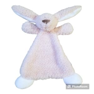 Demdaco baby Pink Bunny lovey rattle blankie